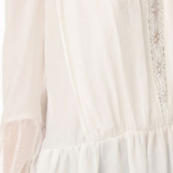 Free People Soul Serene Mesh Lace Blouse Top XS - Picture 7 of 7